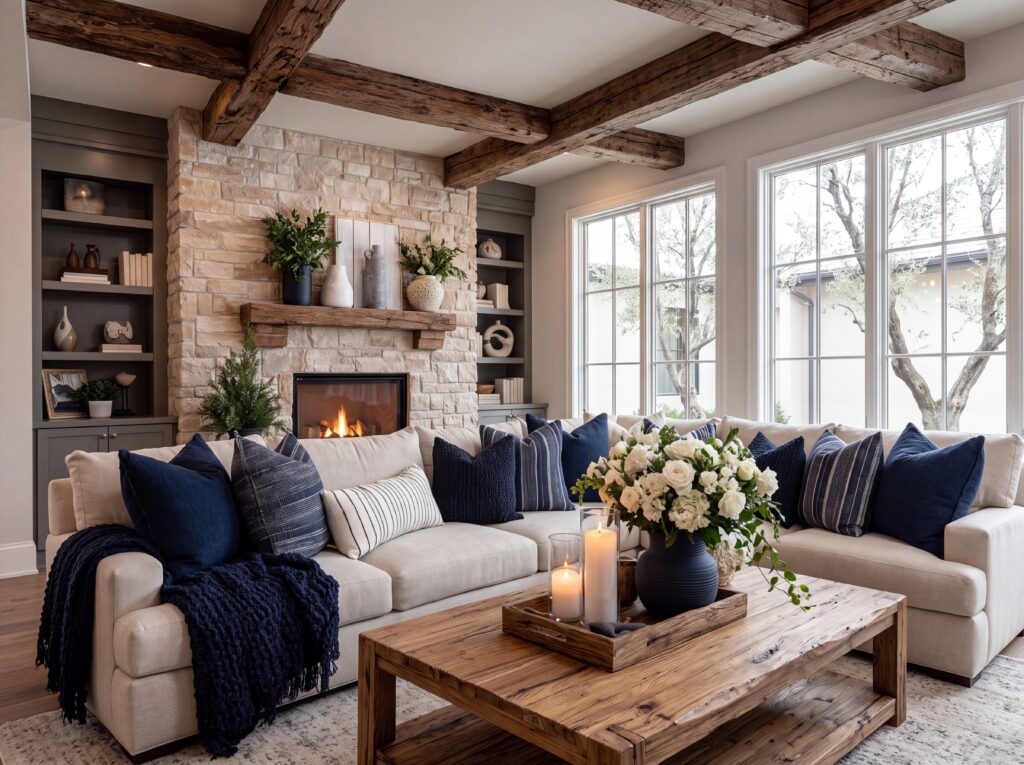Rustic Modern Farmhouse create new livingroom design 4k 202607031228