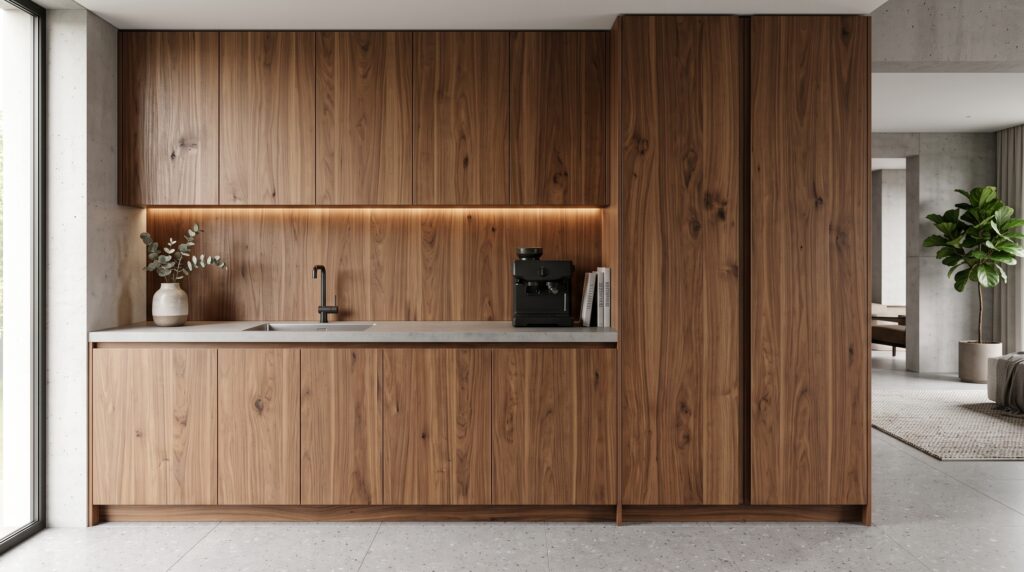 luxury walnut cabinets modern in… 202607021213
